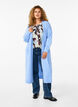 Long knitted cardigan with pockets, Cornflower Blue Mel., Model image number 0