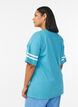 Sporty oversized college T-shirt, Blue, Model image number 2