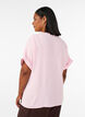 Loose blouse with short sleeves, Rose, Model image number 2