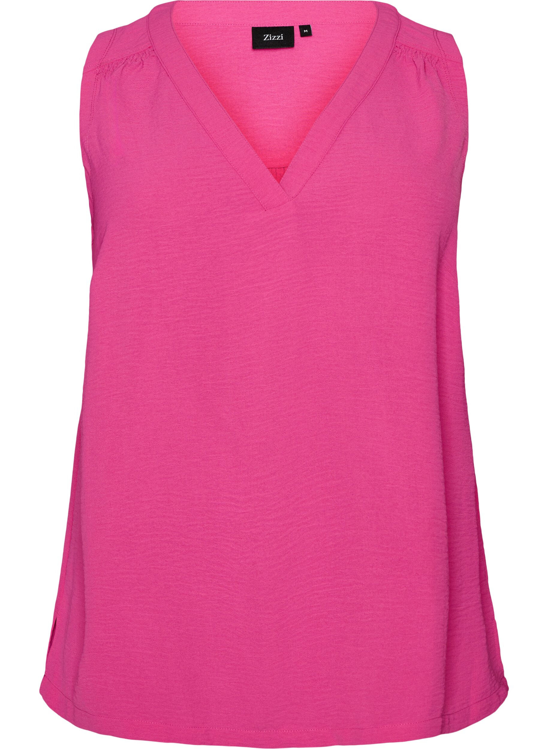 Zizzifashion Sleeveless top with wrinkle details, Rose, Packshot image number 0