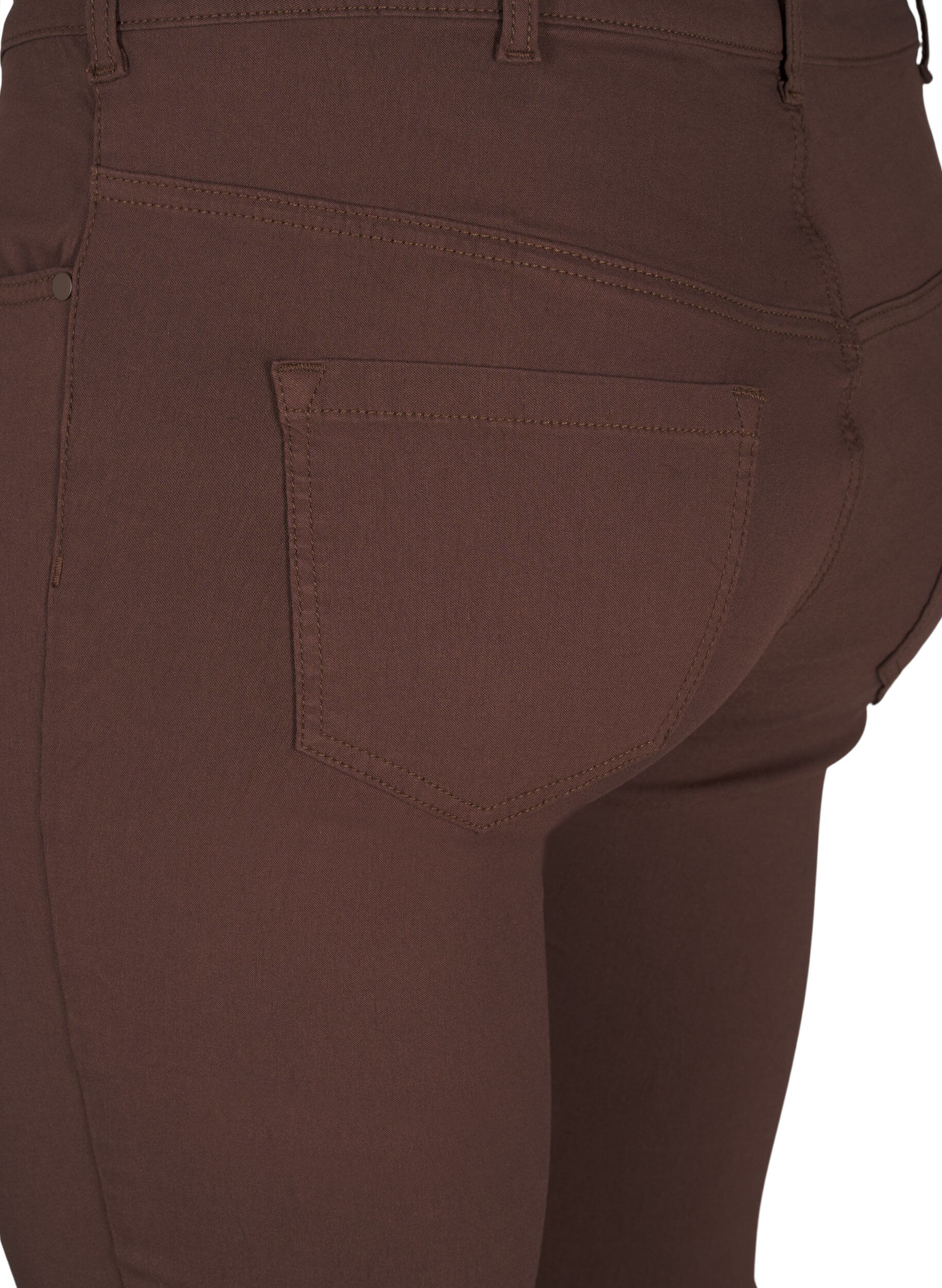 Zizzifashion Slim fit trousers with pockets, Brown, Packshot image number 3