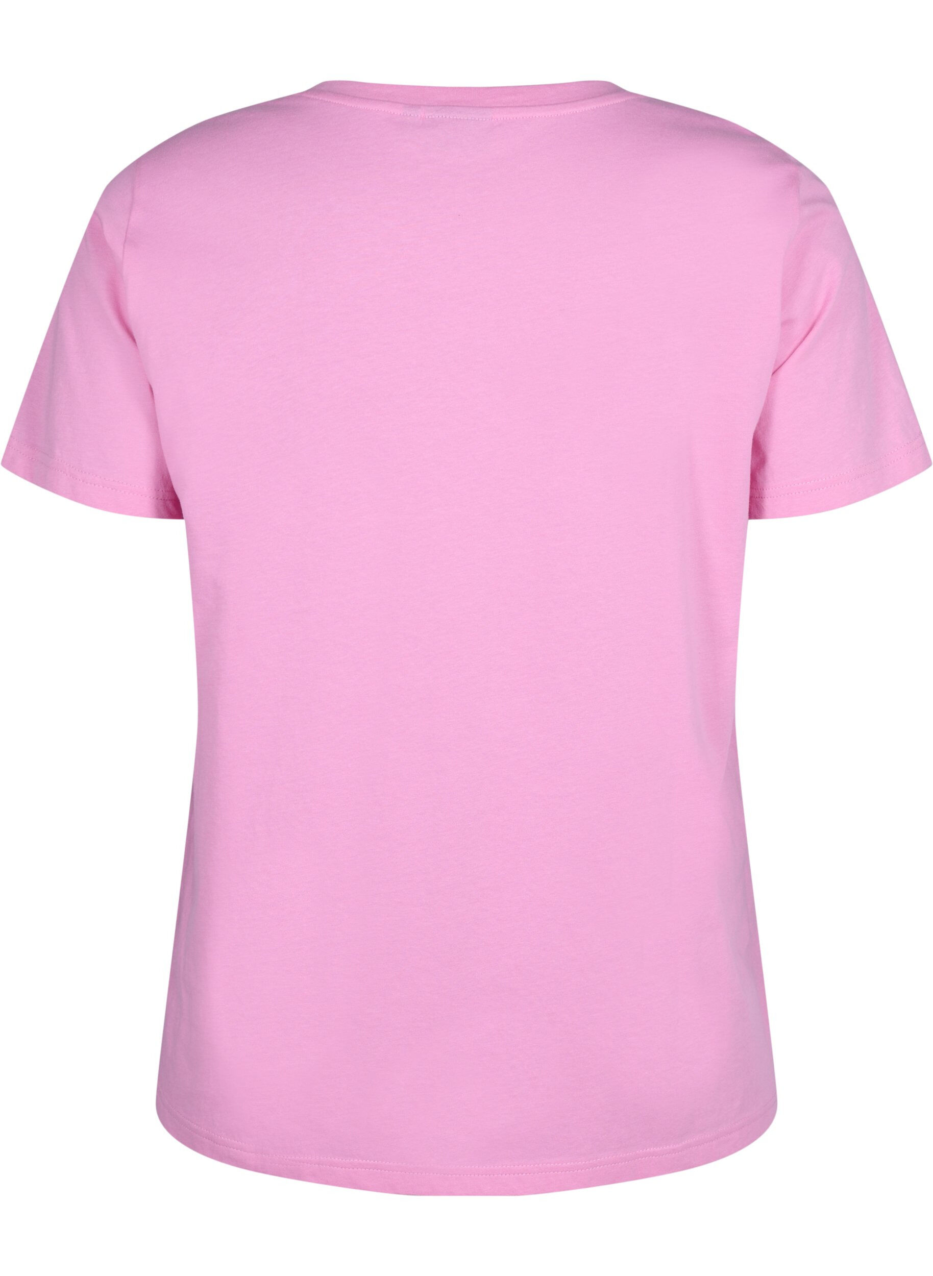 Zizzifashion Crew neck cotton T-shirt with print, RoseBloom W. Love, Packshot image number 1
