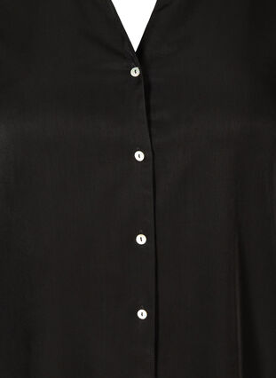 Plain tunic with buttons, Black, Packshot image number 2