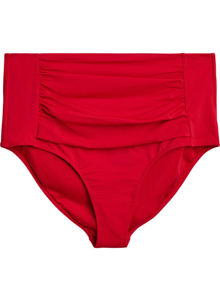 High waisted bikini bottom, Red, Packshot image number 0