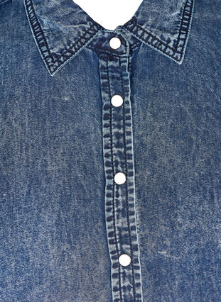 Long lyocell shirt, Denim blue stone wash, Packshot image number 2