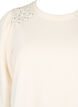 Sweatshirt with pearl details, Buttercream, Packshot image number 2