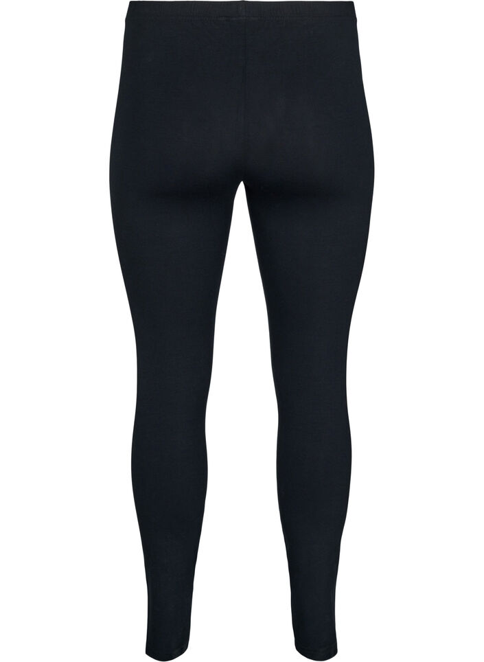 Basic leggings with extra length, Black, Packshot image number 1