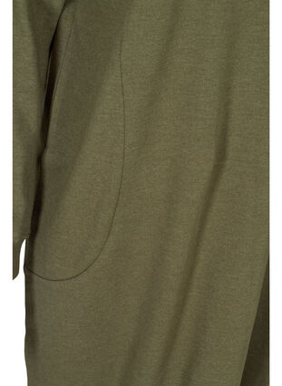 Hoodie sweatshirt dress, Ivy Green Mel, Packshot image number 3