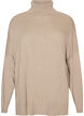 Turtleneck jumper with a loose fit, Beige, Packshot image number 0