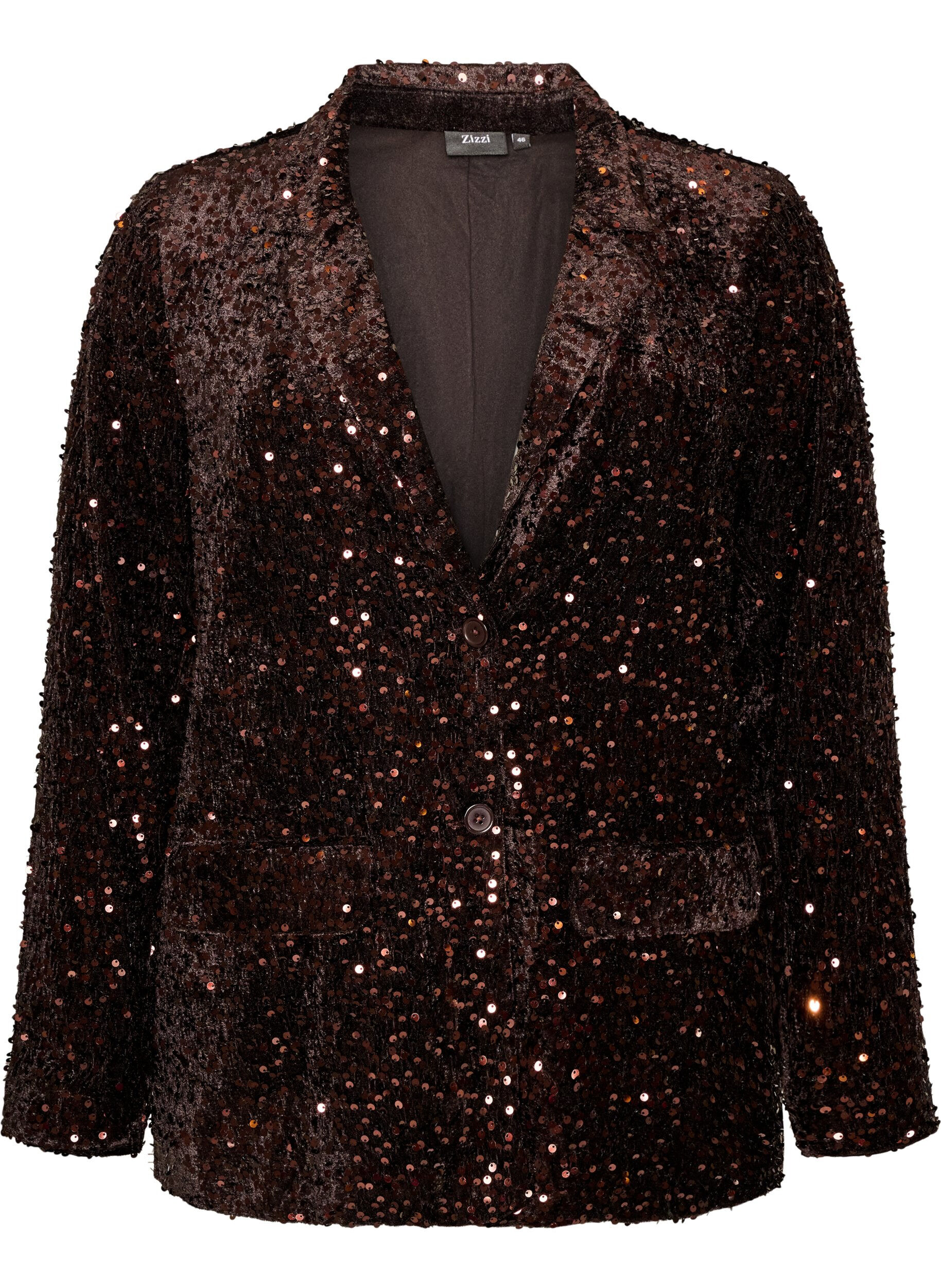 ZizzifashionSequin blazer, Brown, Packshot image number 0