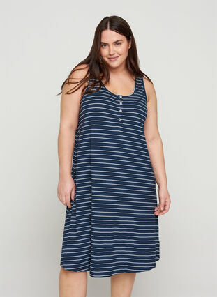 Dress, Mood Indigo and white stripe, Model image number 0