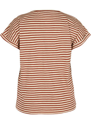 Striped cotton t-shirt, Tortoise Shell Y/D, Packshot image number 1