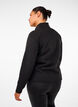 Sporty fleece jacket with pockets, Black, Model image number 2