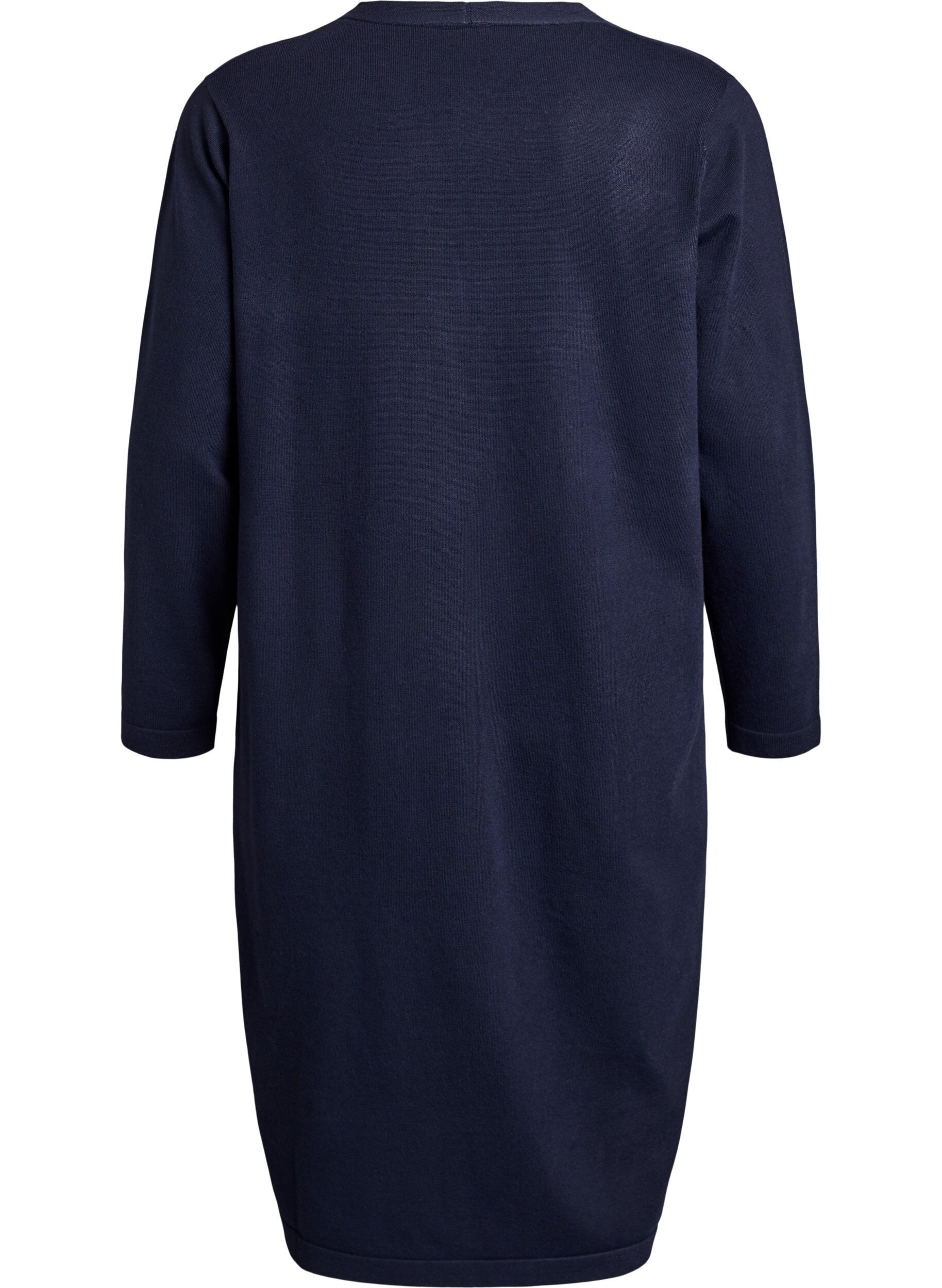 Zizzifashion Long, open cardigan with pockets, Blue, Packshot image number 1