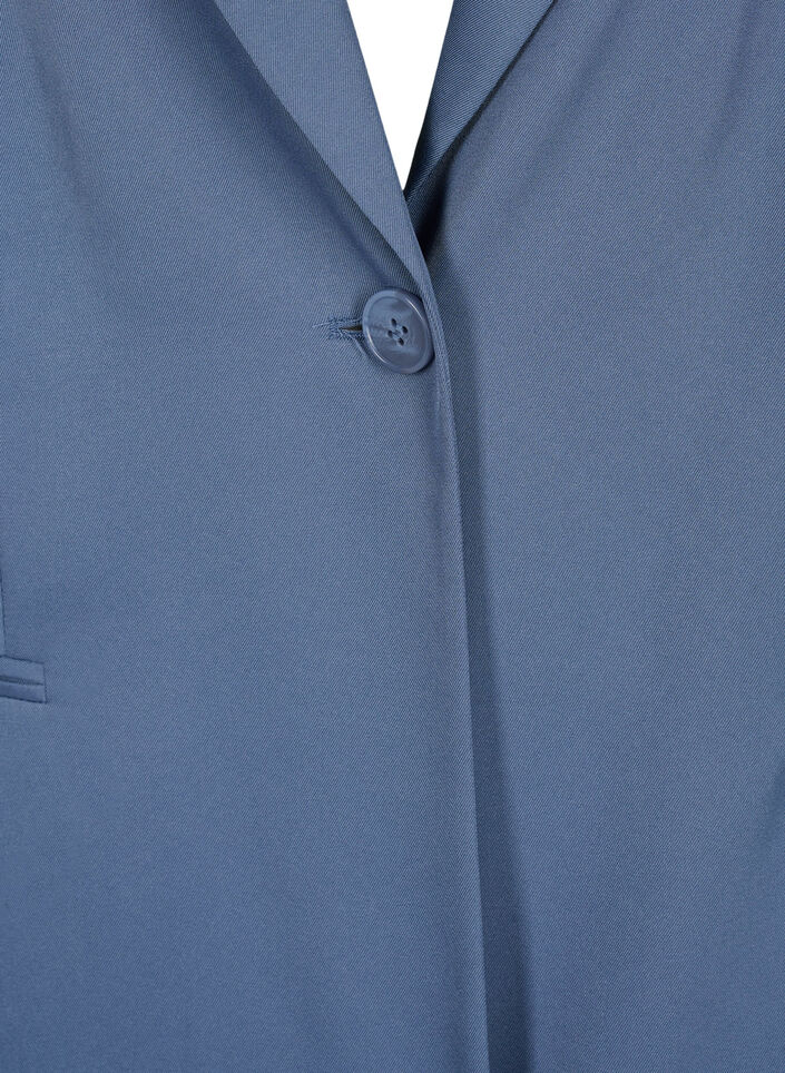 FLASH - Simple blazer with button, Blue, Packshot image number 2