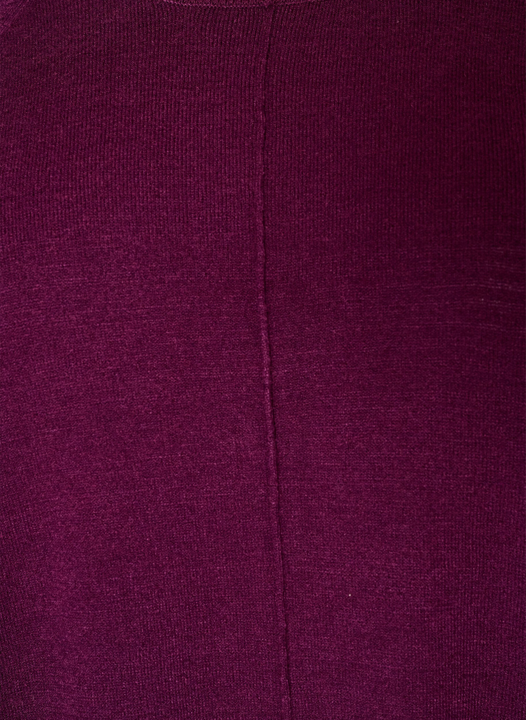 ZizzifashionShort knitted dress with raglan sleeves and a centre seam, Red, Packshot image number 2