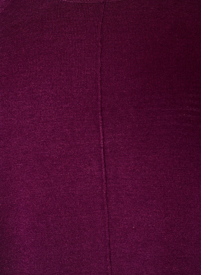 Short knitted dress with raglan sleeves and a centre seam, Red, Packshot image number 2