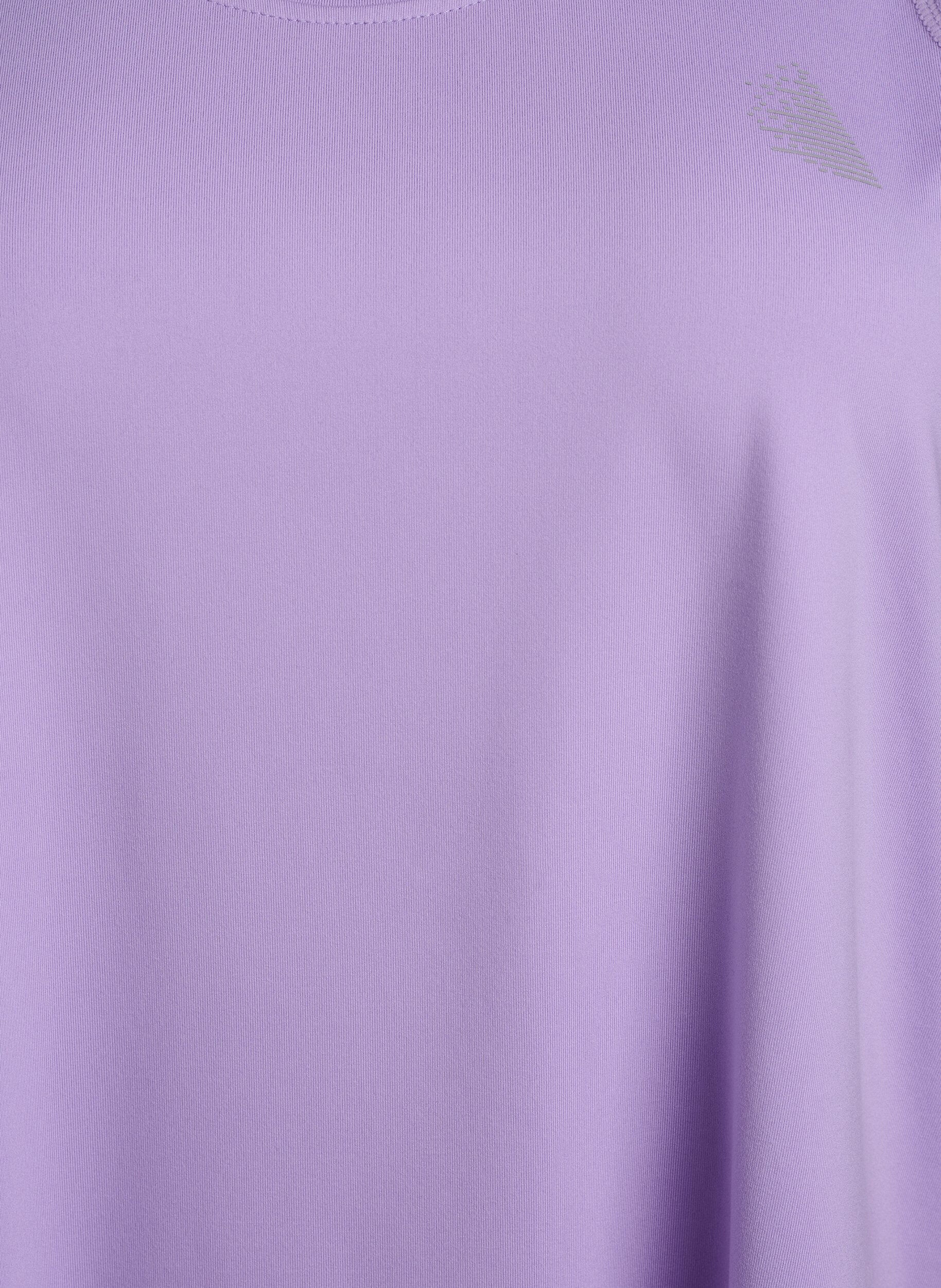 Zizzifashion Solid coloured training top with a round neck, Purple, Packshot image number 2