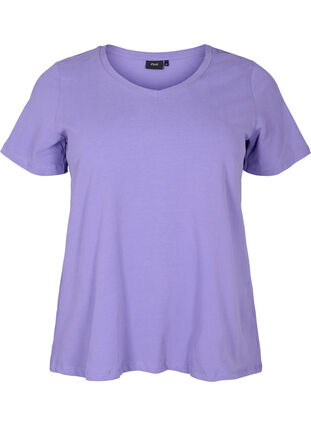 Basic plain cotton t-shirt, Veronica, Packshot image number 0