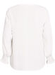 Blouse with smock cuffs and V-neck, Vanilla, Packshot image number 1