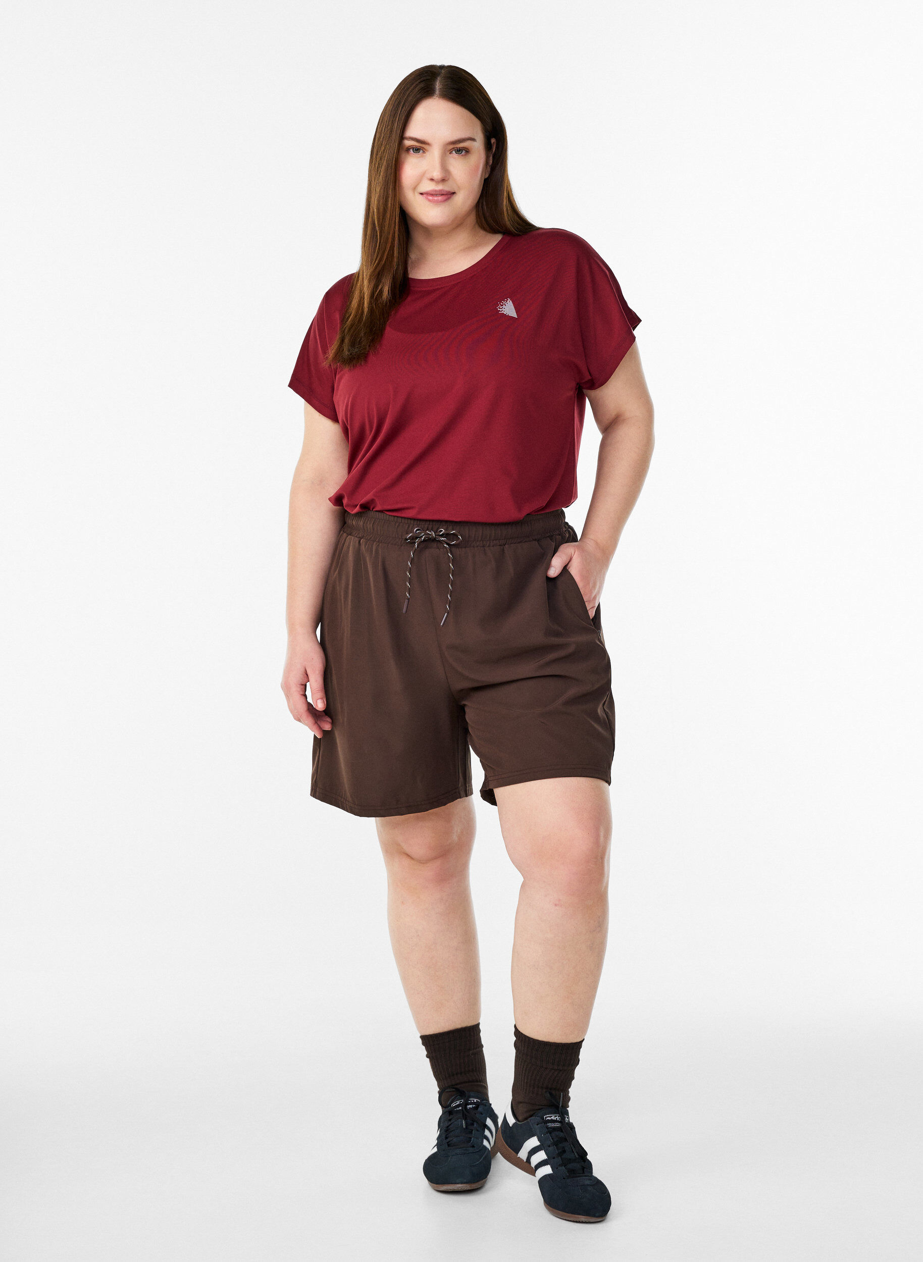 Zizzifashion Solid-coloured training T-shirt, Red, Model image number 1