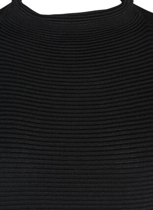 Knit dress with cropped sleeves, Black, Packshot image number 2