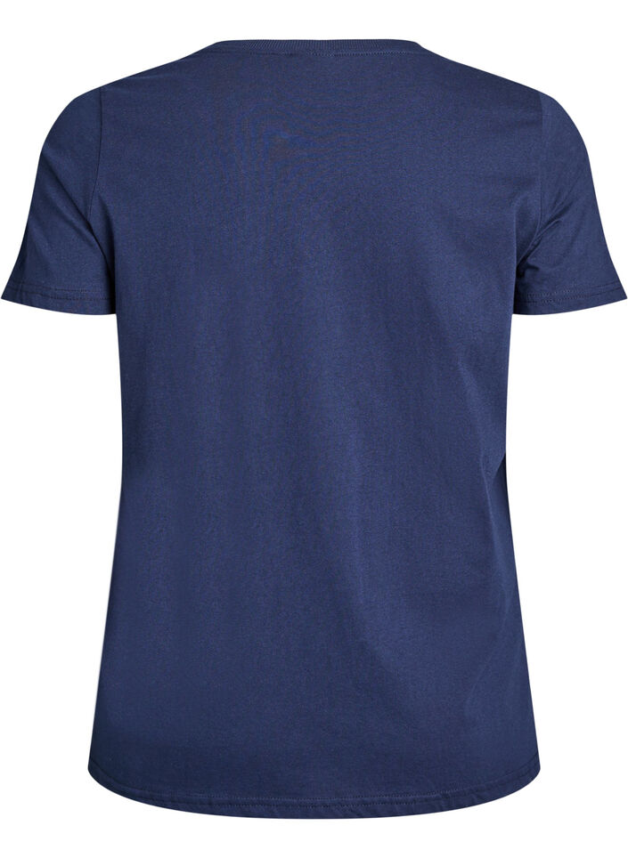 Christmas t-shirt in organic cotton, Blue, Packshot image number 1