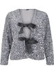 Sequin blouse with tie details, Silver, Packshot image number 0