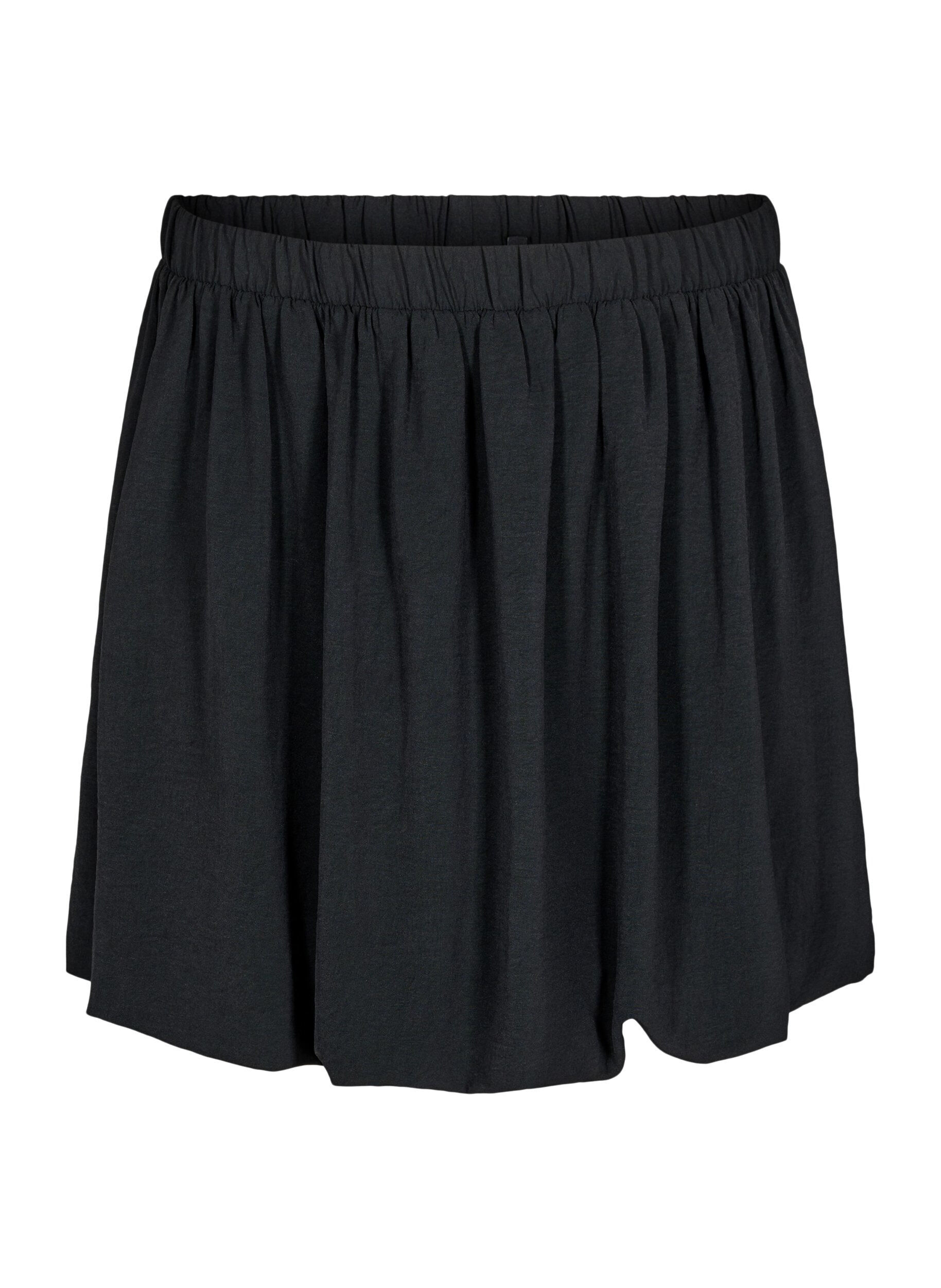 Short balloon skirt with an elasticated waistband