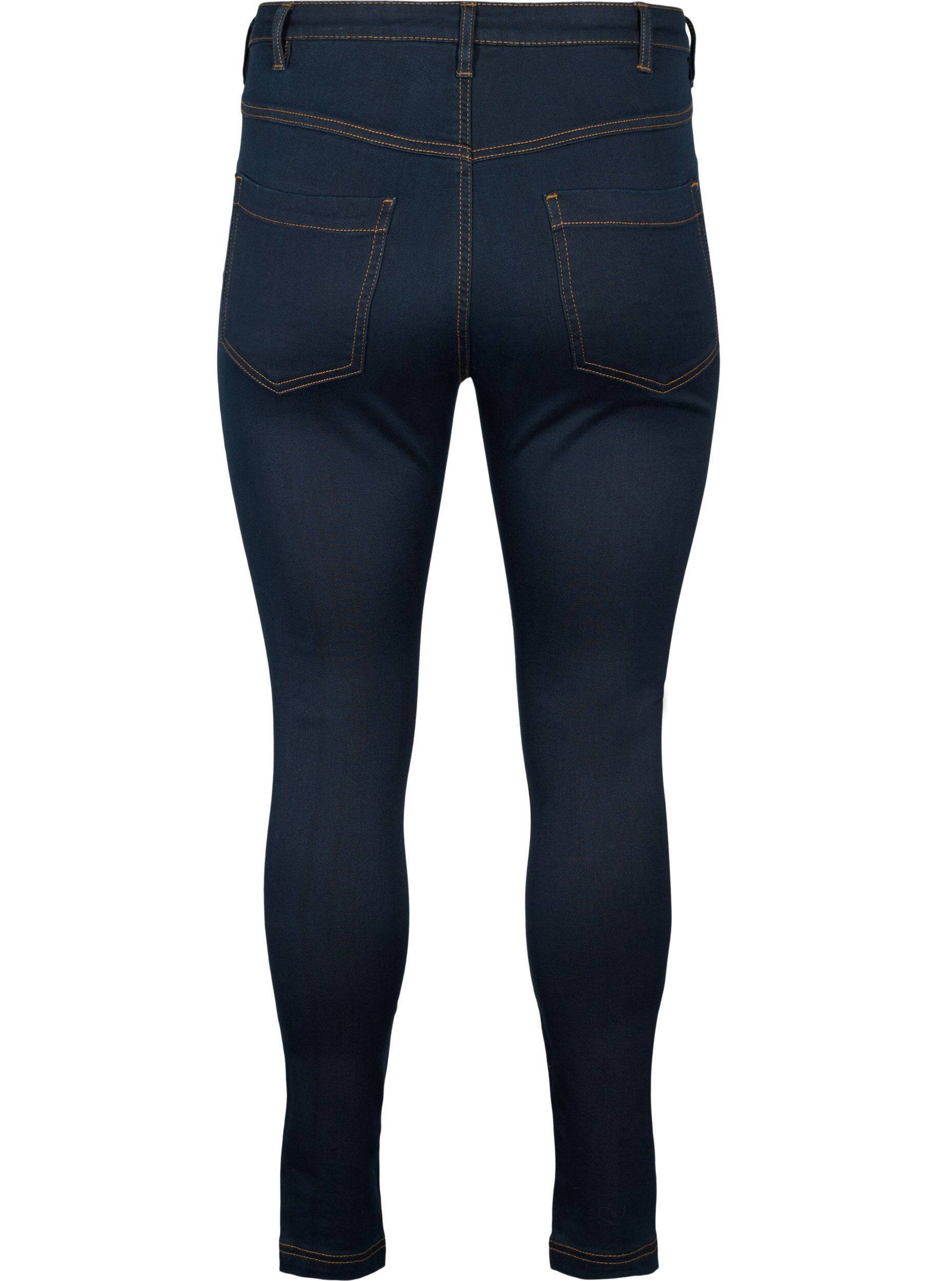 Zizzifashion Super slim Amy jeans with high waist, Tobacco Un, Packshot image number 1