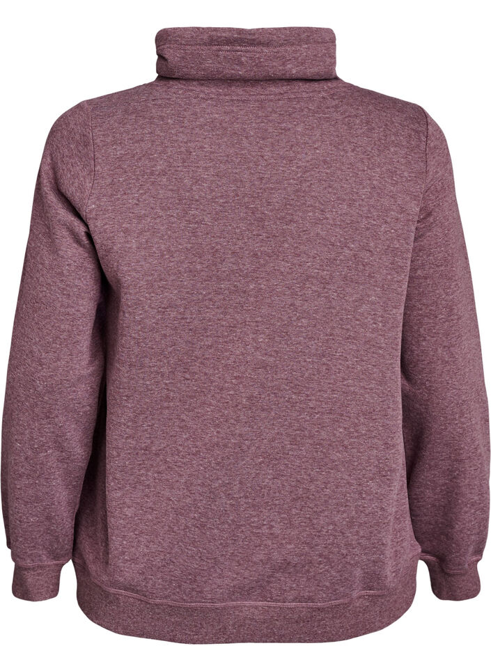 FLASH - Sweatshirt with high collar and pockets, Red, Packshot image number 1