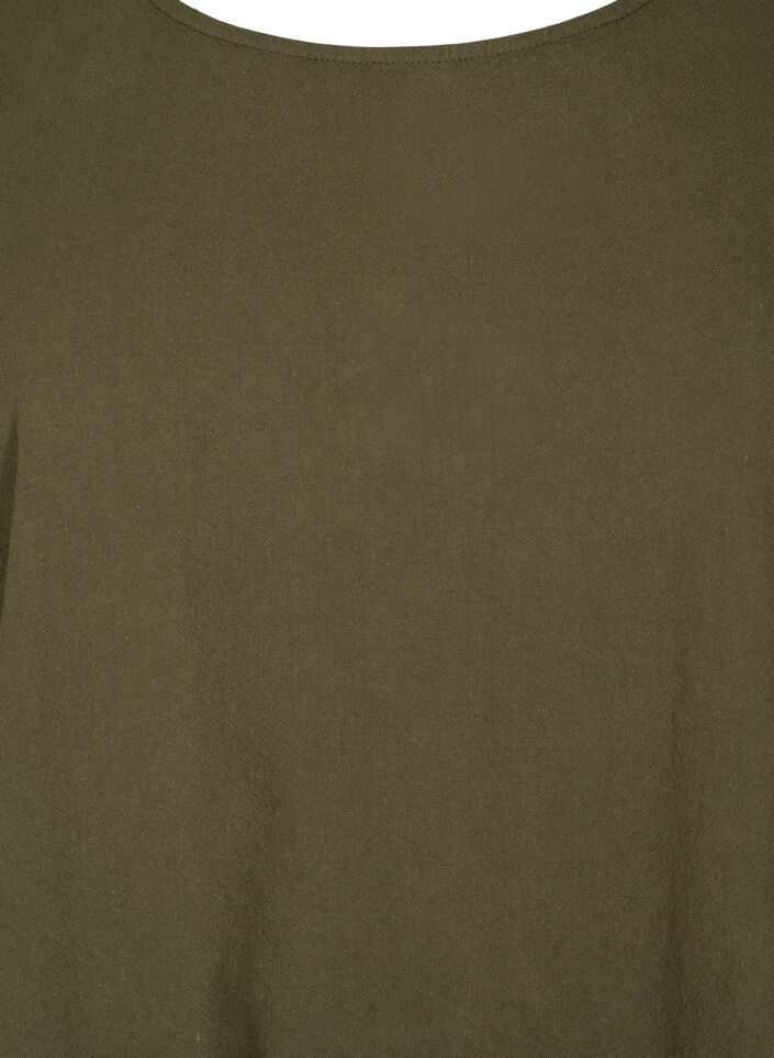 FLASH - Short sleeved tunic in cotton, Forest Night, Packshot image number 2