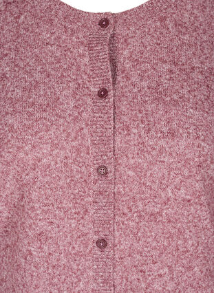 Short melange knitted cardigan with button fastening, Port Royal Mel., Packshot image number 2