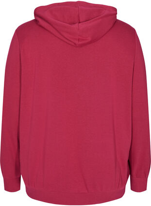 Sweatshirt with hood and pockets, Sangria, Packshot image number 1