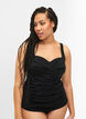 Draped tankini, Black, Model image number 0