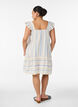 Sleeveless summer dress with a woven pattern, Vanilla, Model image number 2