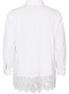 Loose shirt with a wide lace trim, White, Packshot image number 1