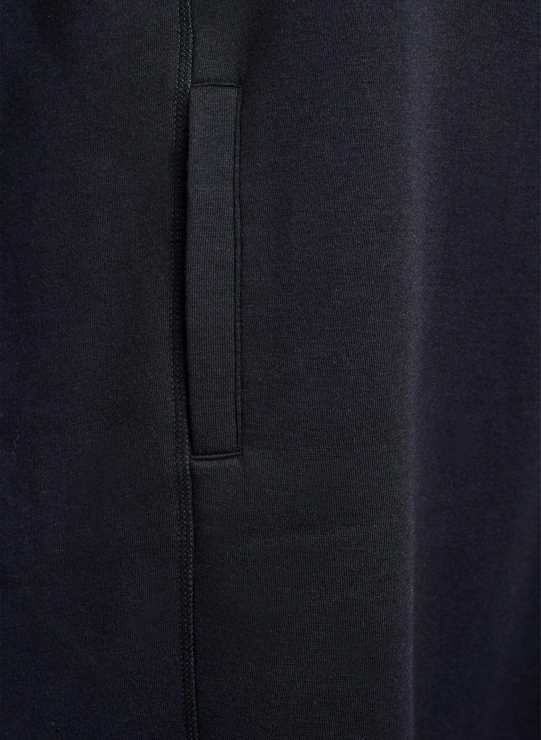 ZizzifashionShort sweatshirt dress with high collar and pockets, Black, Packshot image number 3