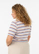 Rib T-shirt with stripes and button detail, Purple, Model image number 2