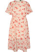Ankle-length dress with flutter sleeves and a tie-waist, Rose, Packshot image number 0