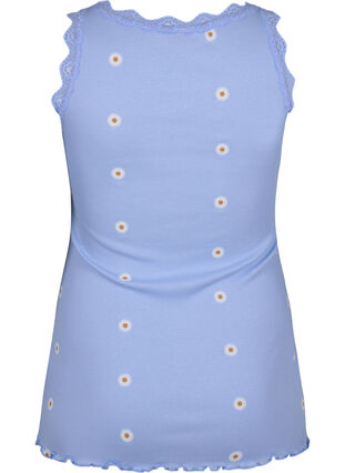 Top with print and lace edge, Serenity Daisy AOP, Packshot image number 1
