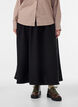 A-line maxi skirt with pockets, Black, Model image number 1