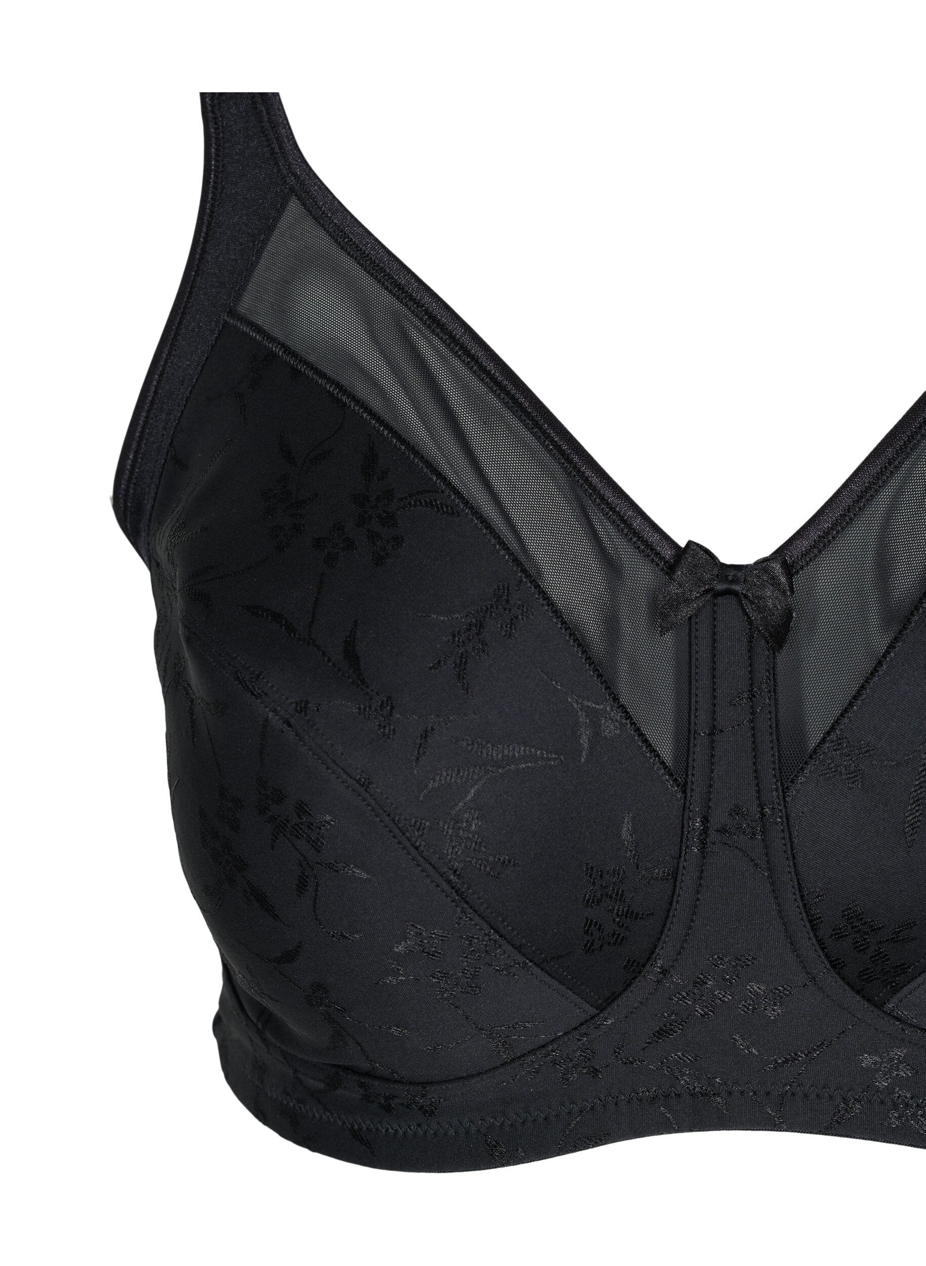 Zizzifashion Bra with mesh details, Black, Packshot image number 2