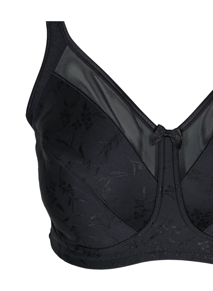 Bra with mesh details, Black, Packshot image number 2