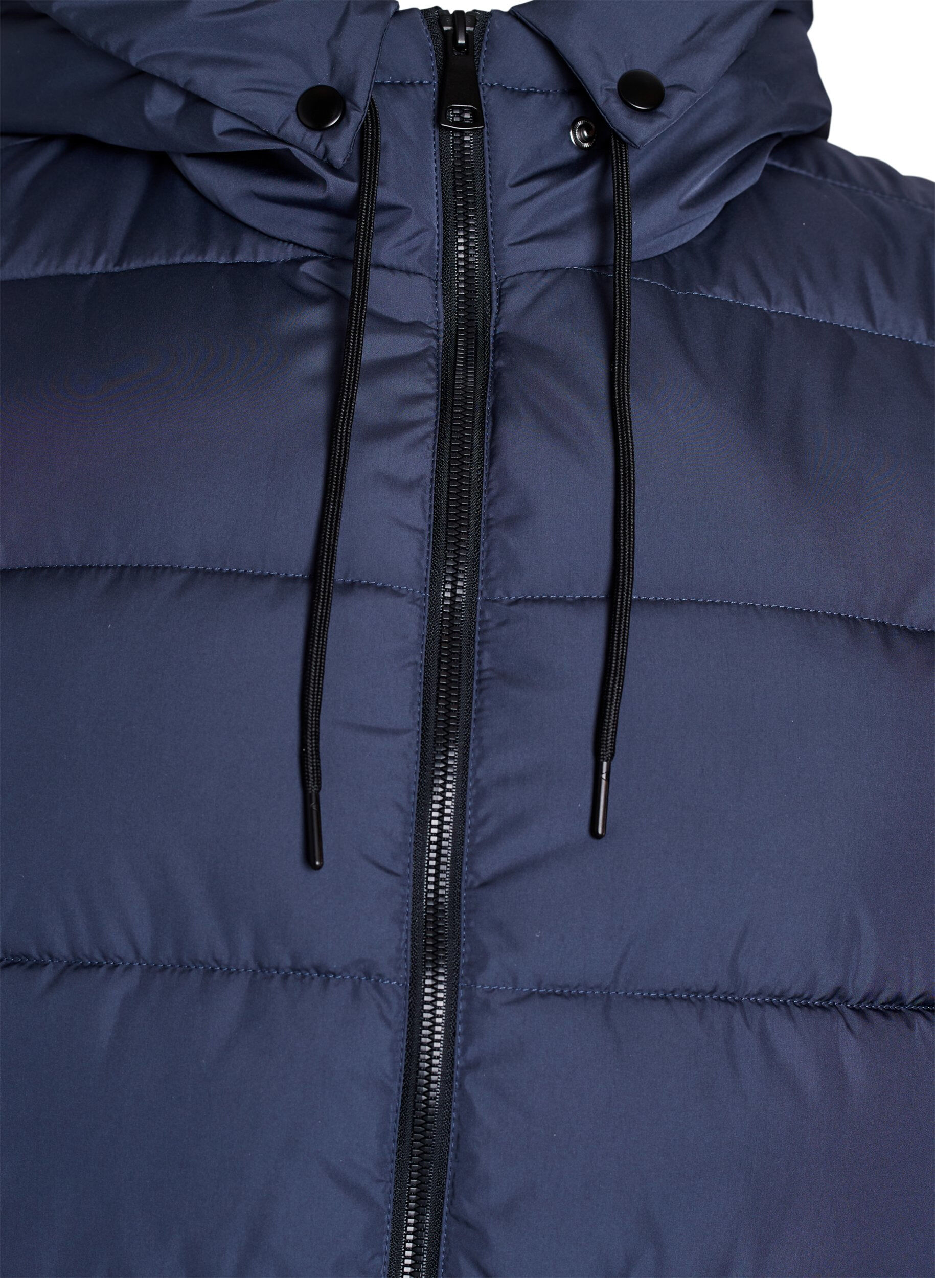 Zizzifashion Long vest with hood and pockets, Blue, Packshot image number 2