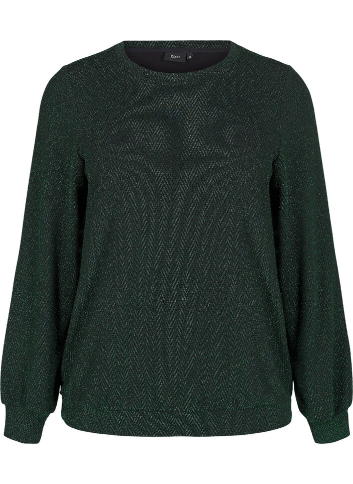 Blouse with glitter pattern, Scarab ZigZagShimmer, Packshot image number 0