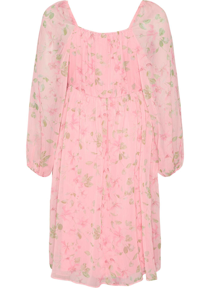 Chiffon party dress with long sleeves, Rose, Packshot image number 1