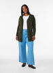 Long knitted cardigan in a viscose blend, Green, Model image number 1