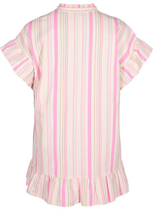 Striped cotton tunic, Eggnog Multi Stripe, Packshot image number 1