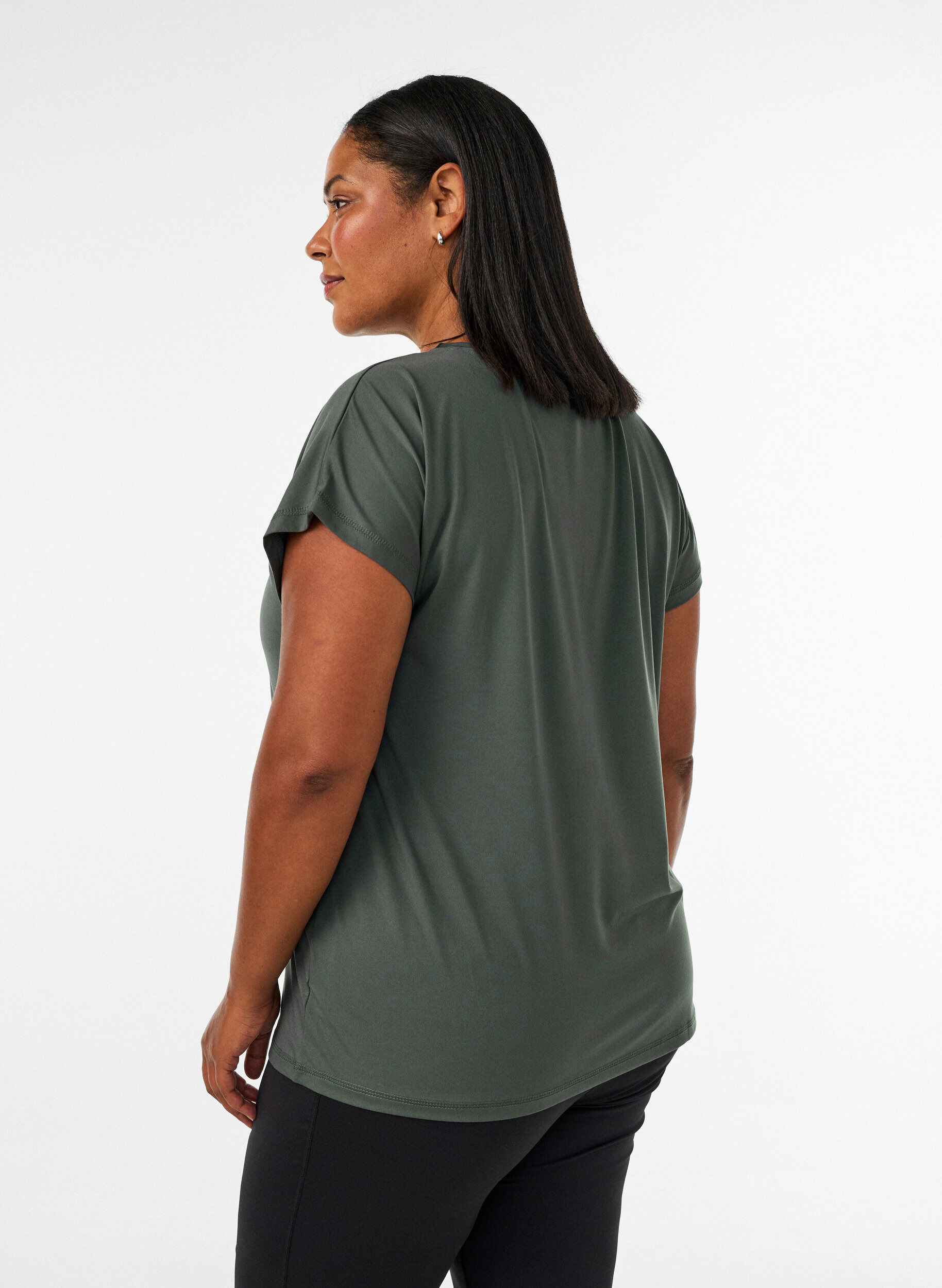 ZizzifashionSolid-coloured training T-shirt, Green, Model image number 2